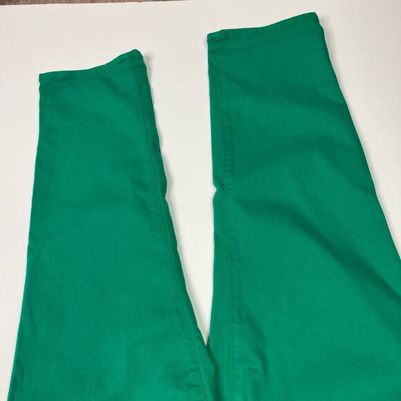 Chico's | So Slimming Girlfriend Crop Jeans High Rise Green Denim Chicos 2/US 12 - Picture 2 of 7